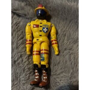 1999 Lanard The Corps Emergency Rescue Firefighter Mud Dirt Variant 3.5l Yellow